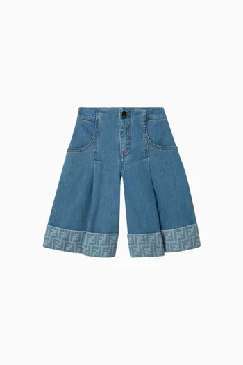 FF Logo Shorts in Denim