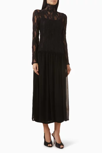 Sybil Drop-waist Dress in Lace