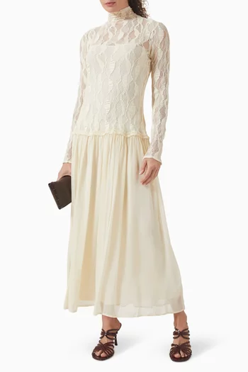 Sybil Drop-waist Dress in Lace