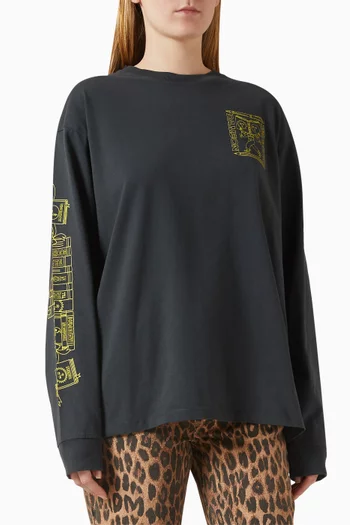 تي شيرت بطبعة The Reader‏ قطن وجيرسيه