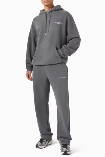 Uniform Wide Leg Jogging Pants in Cotton-blend