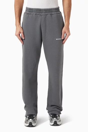 Uniform Wide Leg Jogging Pants in Cotton-blend