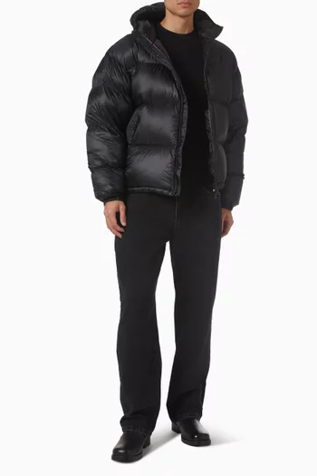 Translucent Hooded Bubble Jacket