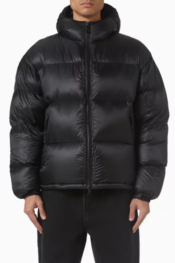 Translucent Hooded Bubble Jacket