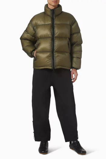 Translucent Funnel Neck Bubble Jacket