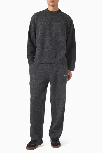 Knit Crewneck Sweater in Mohair-blend