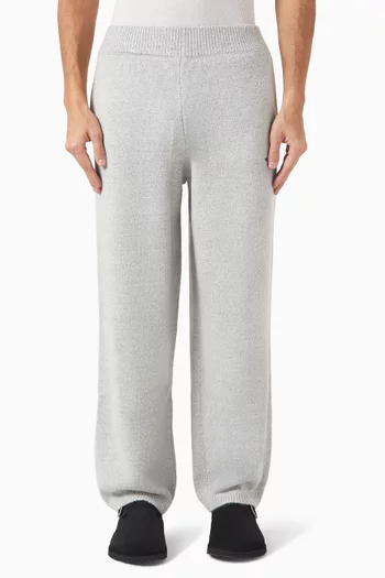 Knit Wide Leg Jogging Pants in Mohair-blend