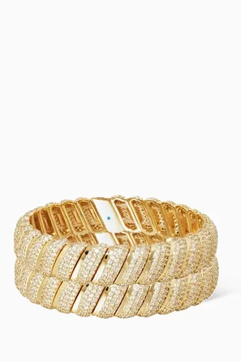 The Big Cobra Bracelet in Gold-tone Brass