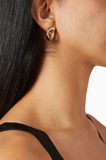 The Twist Earrings in Gold-tone Brass