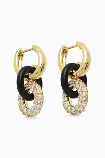 The Midnight Earrings in Gold-tone Brass