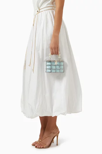 حقيبة هولي ميني بيد علوية مرصعة بالكريستال ستان