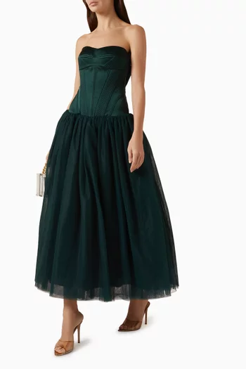 فستان بيربيل متوسط الطول