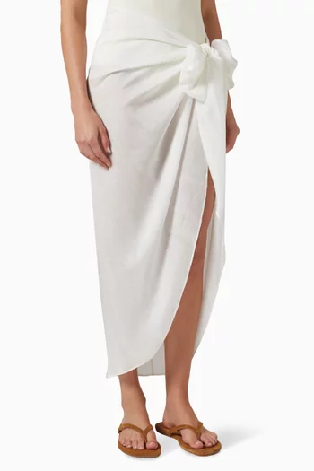 Cremona Tie-front Sarong in Rayon Voile