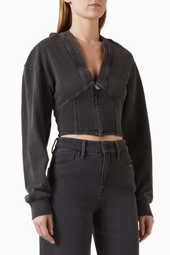 كنزة جينيوس بغطاء رأس وسحّاب