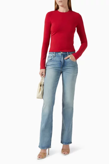 Super Stretch Long-sleeve T-shirt in Cotton