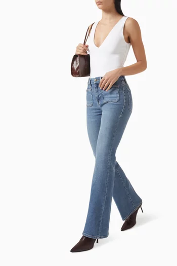 Good Legs Flared Jeans in Denim