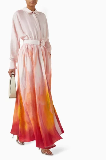 فستان درفتين طويل