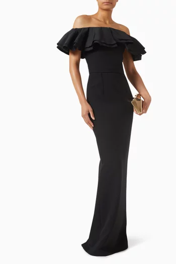 فستان ريان طويل كريب