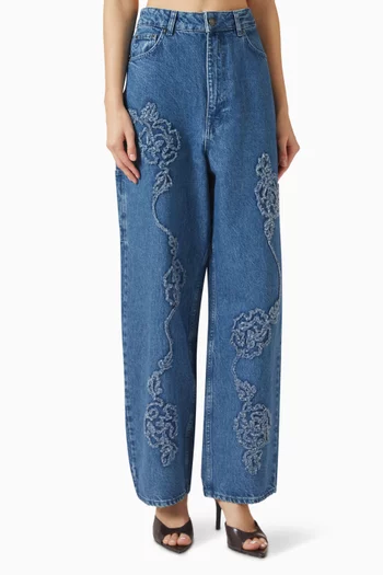 Boyfriend-fit Jeans in Denim