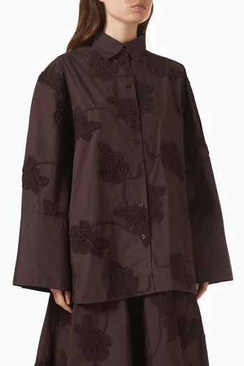 Flower Oversized Shirt in Cotton