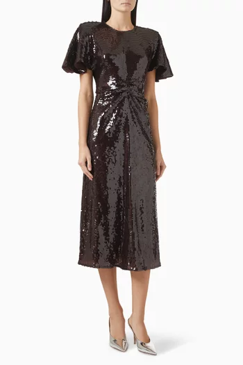 فستان مطرز بالترتر