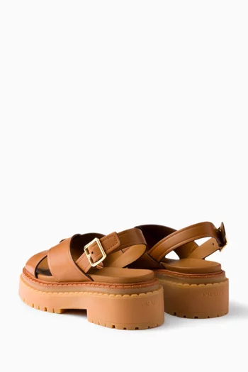 Chunky Sandals in Leather