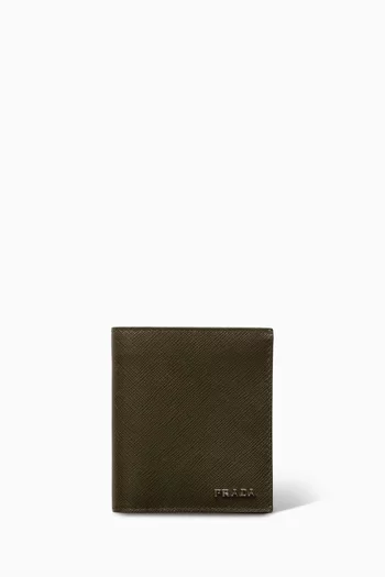 Bi-fold Wallet in Saffiano Leather