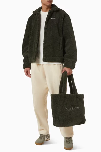 Wordmark Tote Bag in Sherpa