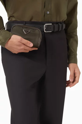 حقيبة سبيد روك صغيرة نايلون معاد تدويره وجلد