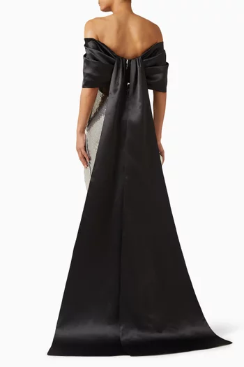 Sequin-embellished Bow Gown