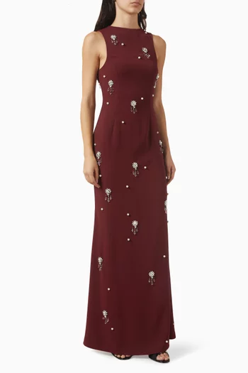 Crystal-embellished Maxi Dress