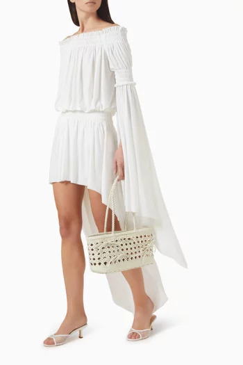 Off-shoulder Handkerchief Bodysuit