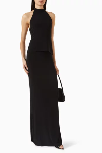 تنورة أوبي طويلة بوليستر وليكرا