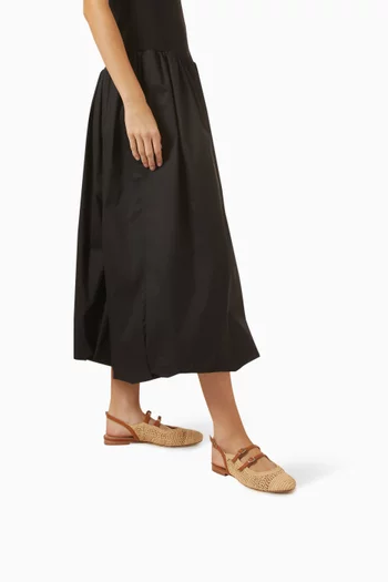 Balma Slingback Flats in Raffia