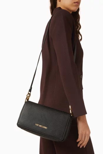 Jewel Shoulder Bag in Faux Leather