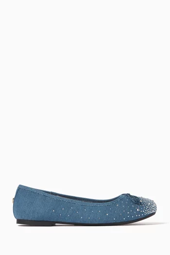 Ballet Love Ballerina Flats in Denim