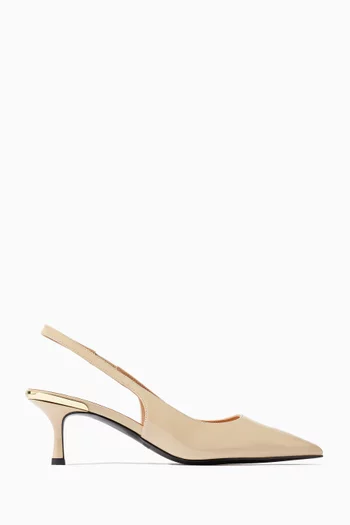 Golden Spoiler 55 Slingback Pumps in Patent Leather