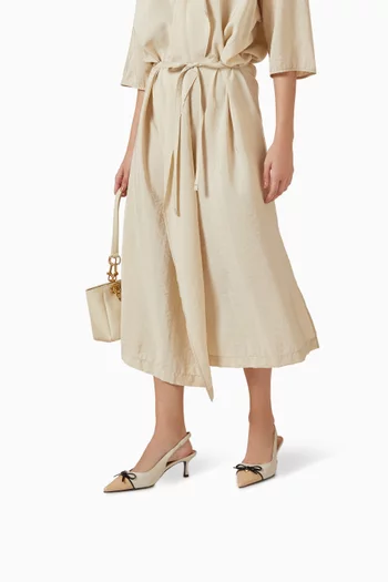 Lady Bow Slingback Pumps in Soft Leather