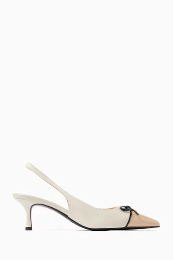 Lady Bow Slingback Pumps in Soft Leather