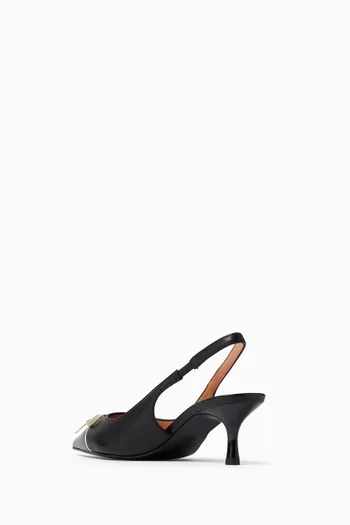 Lady Bow Slingback Pumps in Soft Leather