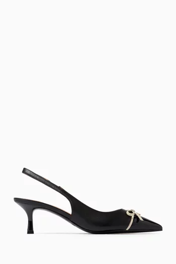 Lady Bow Slingback Pumps in Soft Leather