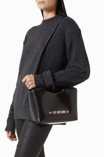 Mini Shopper Tote Bag in Faux Leather