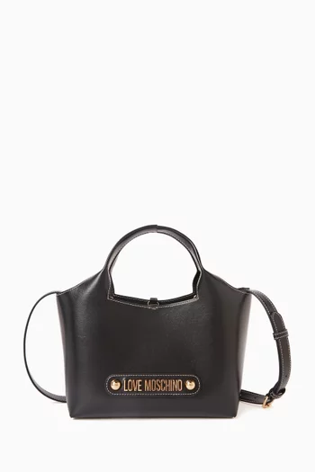 Mini Shopper Tote Bag in Faux Leather