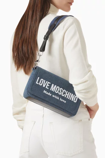 Signature Shoulder Bag in Denim