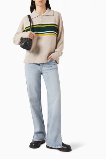 سترة بولو بتصميم مخطط كشمير