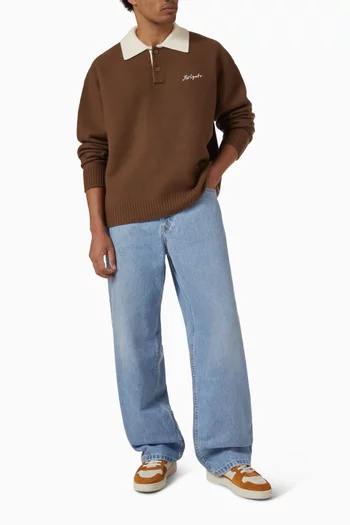 Sonny Polo Sweater in Boiled Wool