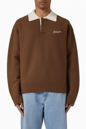 Sonny Polo Sweater in Boiled Wool