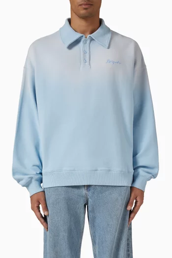 Maze Polo Sweater in Cotton Fleece