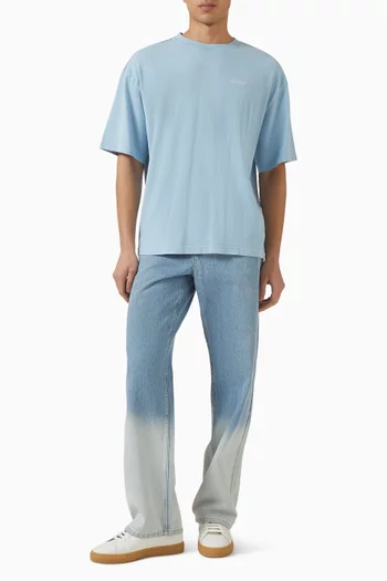 تي شيرت أونر قطن بلون باهت