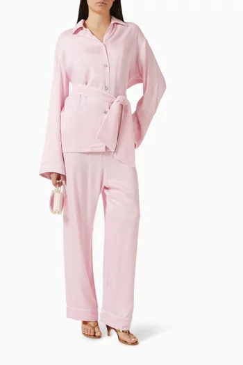 Miss Cat Belted Pyjama Set